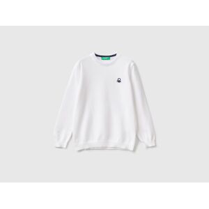 United Colors of Benetton Benetton, Camisa Regular Fit Em 100% Algodão, tamanho 4-5, Branco, Crianças