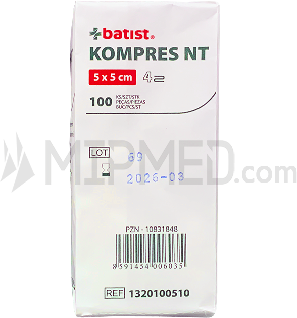 Batist Medical Compressas TNT - 5x5cm - 100 unidades