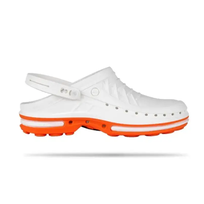 Soca Wock Clog Laranja Branco Presilha Soca Wock Clog Laranja Branco Presilha