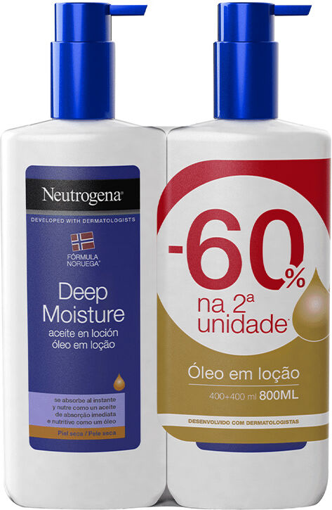 Neutrogena Óleo Locão Hidratante Profunda 2x400ml