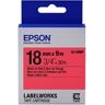 Epson LK-5RBP Fita preto sobre vermelho pastel 18mm (C53S655002)