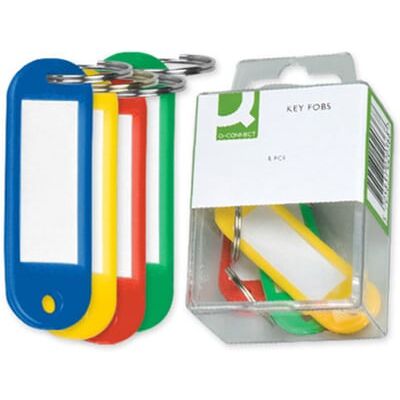 WHITE LABEL Porta-chaves Cores 6 ud. WHITE LABEL Porta-chaves Cores 6 ud.