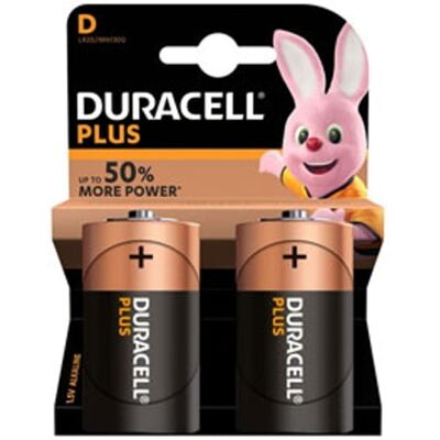 Duracell plus D/LR20/MN1300 Pilhas Alcalinas 2 unidades Duracell plus D/LR20/MN1300 Pilhas Alcalinas 2 unidades