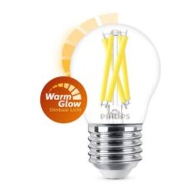 Philips lâmpada LED E27 filamento luz quente regulável 5.9W 60W Philips lâmpada LED E27 filamento luz quente regulável 5.9W 60W