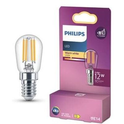 Philips lâmpada LED E14 T25s filamento luz quente 0,8W 12W Philips lâmpada LED E14 T25s filamento luz quente 0,8W 12W