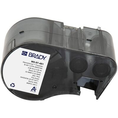 Brady M5-97-481 etiquetas de poliéster preto sobre branco 22,86 mm x 22,86 mm Brady M5-97-481 etiquetas de poliéster preto sobre branco 22,86 mm x 22,86 mm