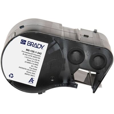 Brady M5-125-1-342 fita de tubo termorretrátil preto sobre branco 6,00 mm x 25,78 mm Brady M5-125-1-342 fita de tubo termorretrátil preto sobre branco 6,00 mm x 25,78 mm