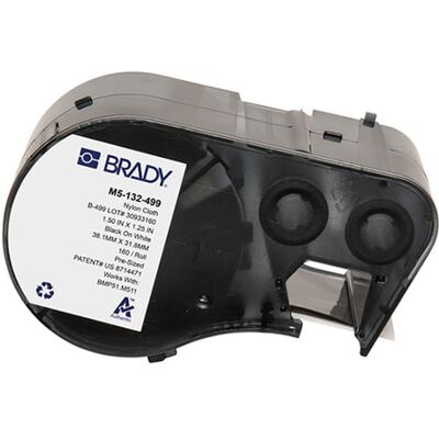 Brady M5-132-499 etiquetas de tecido de nylon preto sobre branco 38,10 mm x 31,75 mm Brady M5-132-499 etiquetas de tecido de nylon preto sobre branco 38,10 mm x 31,75 mm