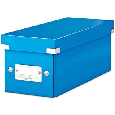 Leitz 6041 WOW Caixa de Armazenamento CDs Azul Metálico Para 30 CDs Leitz 6041 WOW Caixa de Armazenamento CDs Azul Metálico Para 30 CDs