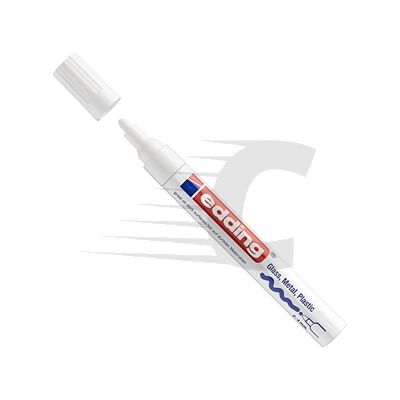 EDDING Marcador permanente 750 Ponta redonda 2-4mm Branco EDDING Marcador permanente 750 Ponta redonda 2-4mm Branco