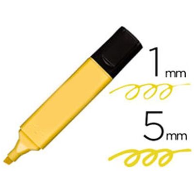 WHITE LABEL Marcadores Pastel Ponta fina 5mm Amarelo WHITE LABEL Marcadores Pastel Ponta fina 5mm Amarelo