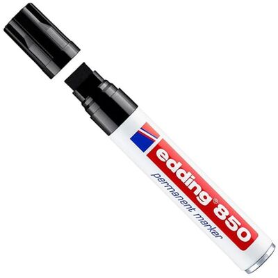 EDDING Marcador permanente 850 Ponta biselada 5-16mm Preto EDDING Marcador permanente 850 Ponta biselada 5-16mm Preto