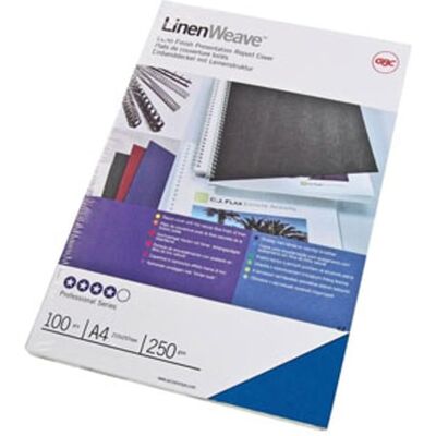 GBC Capas de encadernação LinenWeave A4 100 unidades GBC Capas de encadernação LinenWeave A4 100 unidades