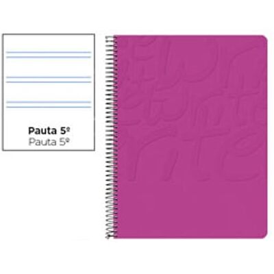 WHITE LABEL Caderno Espiral Folio 80H Pautado 2.5mm Capa Mole 60gr Rosa WHITE LABEL Caderno Espiral Folio 80H Pautado 2.5mm Capa Mole 60gr Rosa