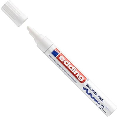 EDDING Marcador permanente 750 Ponta redonda 2-4mm Branco EDDING Marcador permanente 750 Ponta redonda 2-4mm Branco