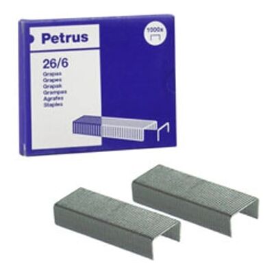 Petrus Agrafos Galvanizadas 26/6 1.000 u. Petrus Agrafos Galvanizadas 26/6 1.000 u.