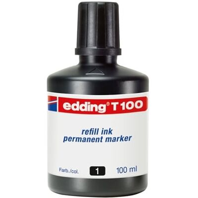EDDING T10 recarga de tinta preta 100 ml EDDING T10 recarga de tinta preta 100 ml
