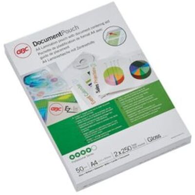 GBC Capas para plastificar A4 Brilhantes 2x250 mícrons 50 unidades GBC Capas para plastificar A4 Brilhantes 2x250 mícrons 50 unidades