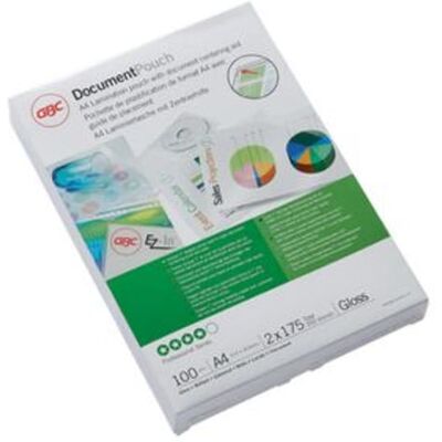 GBC Capas para plastificar A4 Brilhantes 2x175 mícrons 100 unidades GBC Capas para plastificar A4 Brilhantes 2x175 mícrons 100 unidades