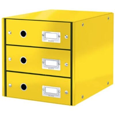Leitz Gavetas arrumação 6048 WOW Amarelo 3 gavetas Leitz Gavetas arrumação 6048 WOW Amarelo 3 gavetas