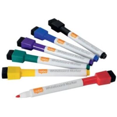 Nobo Mini marcadores para quadro branco com apagador Ponta fina 2 mm Sortido 6 unidades Nobo Mini marcadores para quadro branco com apagador Ponta fina 2 mm Sortido 6 unidades