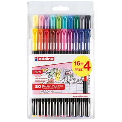 EDDING Estojo 20 Marcadores 1200 Ponta redonda 1mm EDDING Estojo 20 Marcadores 1200 Ponta redonda 1mm
