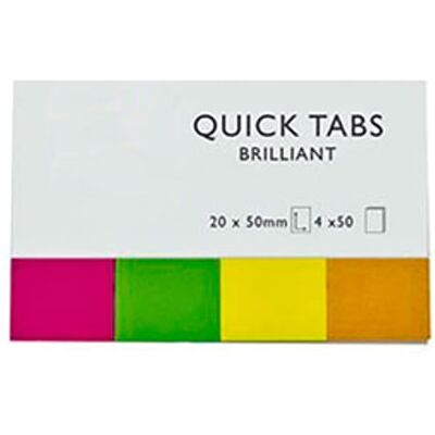 WHITE LABEL Marcapáginas fluorescentes 20x50 mm 200 unidades WHITE LABEL Marcapáginas fluorescentes 20x50 mm 200 unidades