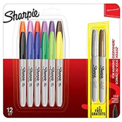 Sharpie Marcadores 14 unidades Ponta redonda 1mm Sharpie Marcadores 14 unidades Ponta redonda 1mm