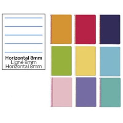 WHITE LABEL Caderno Espiral Folio 80H Pautado Horizontal Capa Dura 75gr (Várias cores) WHITE LABEL Caderno Espiral Folio 80H Pautado Horizontal Capa Dura 75gr (Várias cores)