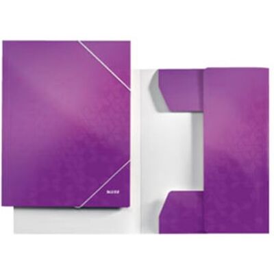 Leitz Pasta elásticos com 3 abas 3982 WOW Cartão A4 Violeta Leitz Pasta elásticos com 3 abas 3982 WOW Cartão A4 Violeta