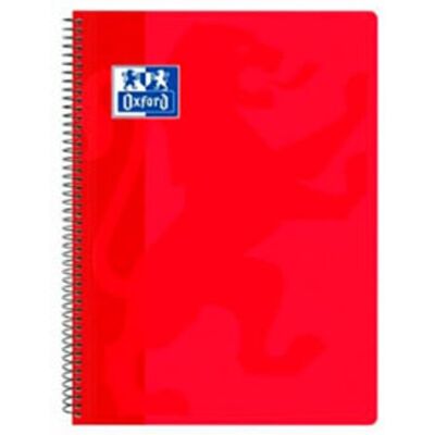 Oxford Caderno Espiral Quadricula 4mm Capa Polipropileno Vermelho Oxford Caderno Espiral Quadricula 4mm Capa Polipropileno Vermelho