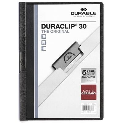 Durable Duraclip durável porta-pastas preto A4 30 páginas Durable Duraclip durável porta-pastas preto A4 30 páginas