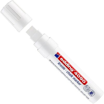 EDDING Marcador de Giz 4090 Ponta biselada 4-15mm Branco EDDING Marcador de Giz 4090 Ponta biselada 4-15mm Branco