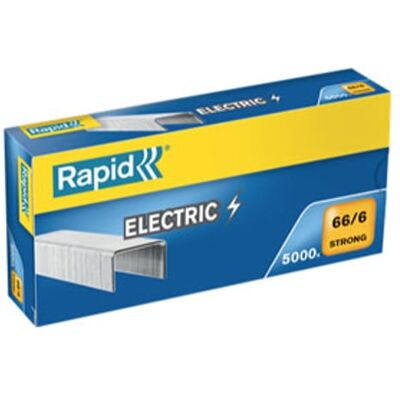 Rapid Agrafos Arame reforçado Elétricas 66/6 5.000 u. Rapid Agrafos Arame reforçado Elétricas 66/6 5.000 u.