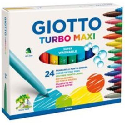 Giotto Turbo Pack 24 Marcadores cores sortidas Ponta grossa Giotto Turbo Pack 24 Marcadores cores sortidas Ponta grossa