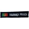 SERVIR EM SEGURANÇA Placa bordada - SEGURANÇA PRIVADA - c/ bandeira-12x2.5cm