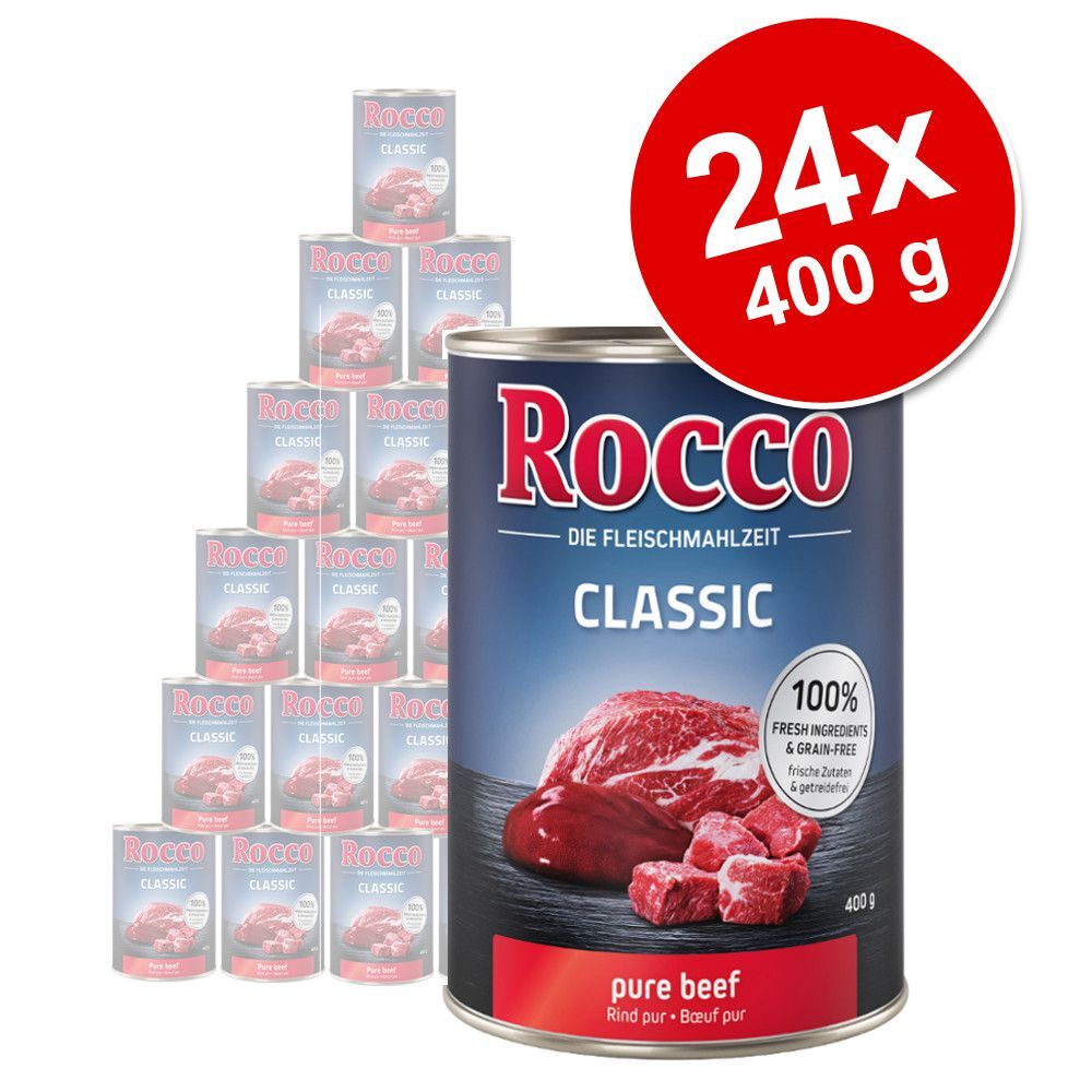 Rocco Classic 24 x 400 g - Pack económico - Vaca com veado