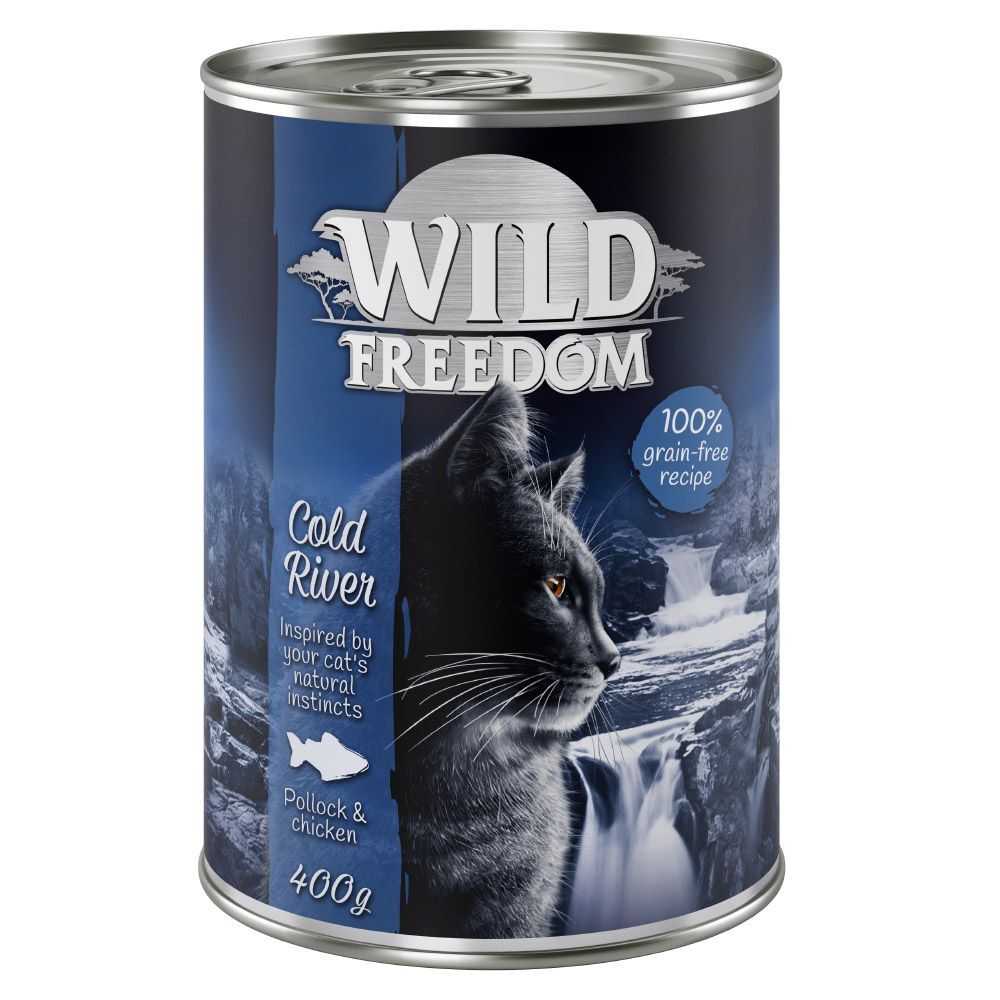 Wild Freedom Adult 6 x 400 g - Pack misto I (2 x frango, 1 x salmão, cordeiro, coelho e veado)
