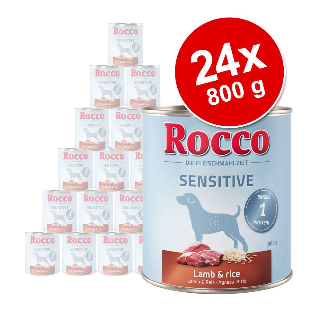 Rocco Sensitive 24 x 800 g - Pack económico - Veado e massa