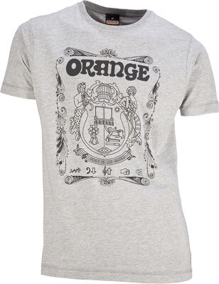 Orange T-Shirt Crest Grey L