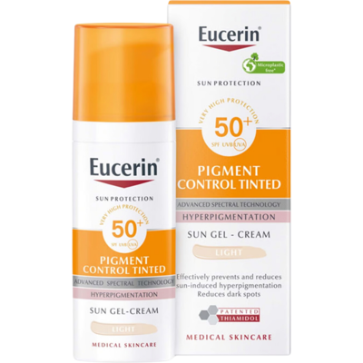 Eucerin Sun Pigment Control Tinted Gel-Creme SPF50+ Tom Claro 50ml Eucerin Sun Pigment Control Tinted Gel-Creme SPF50+ Tom Claro 50ml