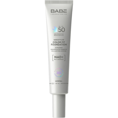 Babé Color Fit Foundation Fotoprotetor Fluido Cor FPS50 40ml Babé Color Fit Foundation Fotoprotetor Fluido Cor FPS50 40ml