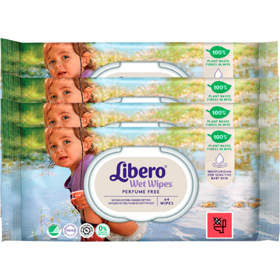 Libero Wet Wipes 4x64 toalhitas Libero Wet Wipes 4x64 toalhitas