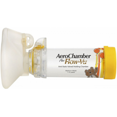 AeroChamber Plus Flow-Vu Máscara Média 1-5 anos AeroChamber Plus Flow-Vu Máscara Média 1-5 anos