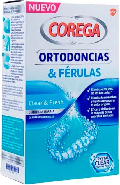 Corega Ortodôntica & Goteiras 36 Pastilhas de Limpeza