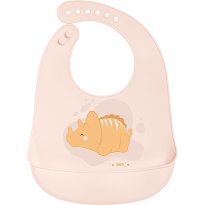 Babador para bebê Saro - Bege - Silicone de grau alimentício Babador para bebê Saro - Bege - Silicone de grau alimentício