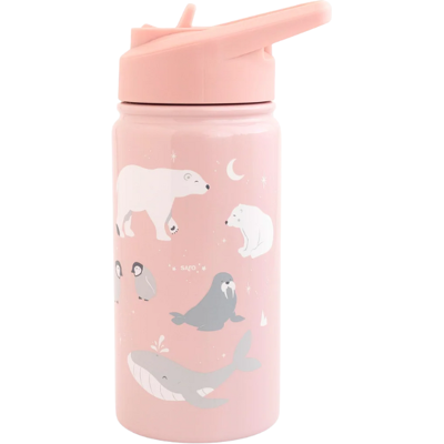 Saro Garrafa Térmica com Palhinha Polaris Rosa 350ml Saro Garrafa Térmica com Palhinha Polaris Rosa 350ml