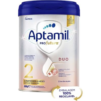 Milupa Aptamil 2 ProFutura Leite de Transição Dúo - Leite infantil Milupa Aptamil 2 ProFutura Leite de Transição Dúo - Leite infantil