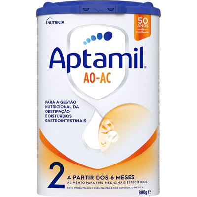Fórmula infantil Aptamil AO-AC 2 - Apoia a digestão Fórmula infantil Aptamil AO-AC 2 - Apoia a digestão