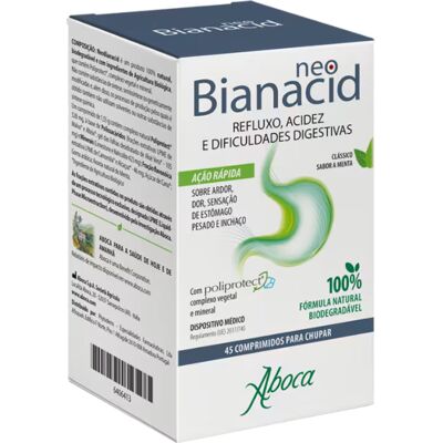 Aboca NeoBianacid comprimidos mastigáveis - Produto gastrointestinal Aboca NeoBianacid comprimidos mastigáveis - Produto gastrointestinal